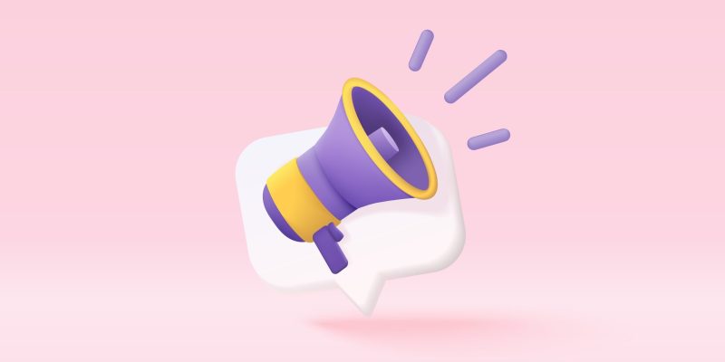 3d megaphone speaker or loudspeaker bullhorn for announce promotion, megaphone loudhailer with microphone mockup , speakerphone 3d vector render for alert and announcement on isolated background